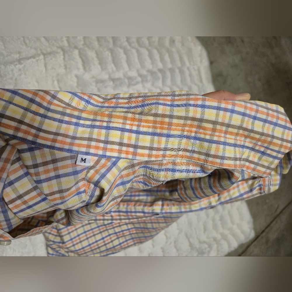 Loro Piana long sleeve Multicolor Checkered Button Down Shirt - Picture 9 of 10